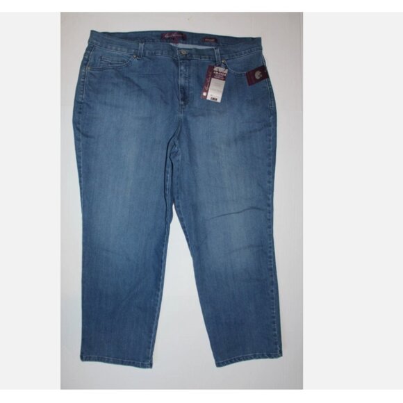 Gloria Vanderbilt Plus Size Jeans 20 W Short Amanda Blue Stretch Denim Pants NWT - Picture 1 of 5